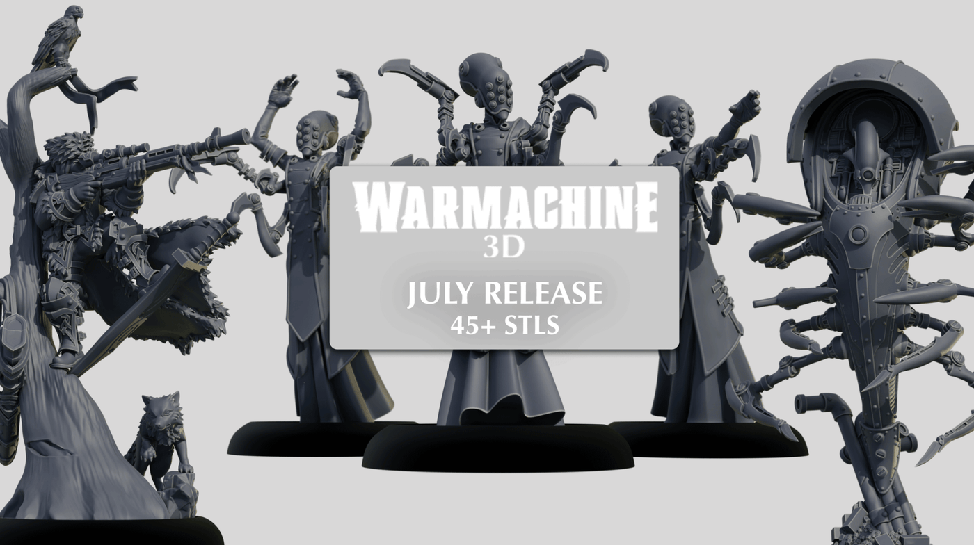 Snipers, psychics & subterranean scars - Warmachine 3D July 2025 - Steamforged Games
