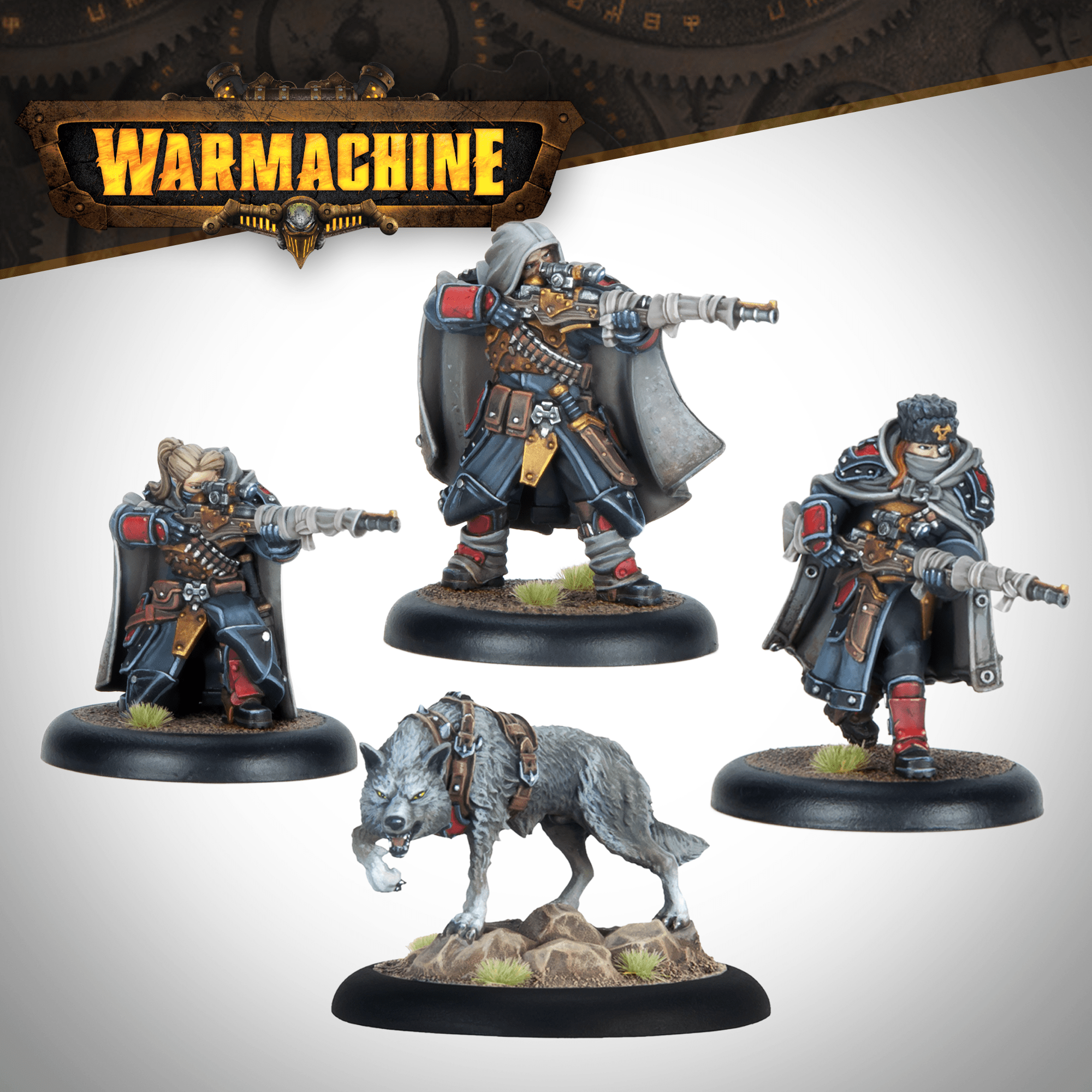 Warmachine: Winter Korps Snipers and Hunting Dog