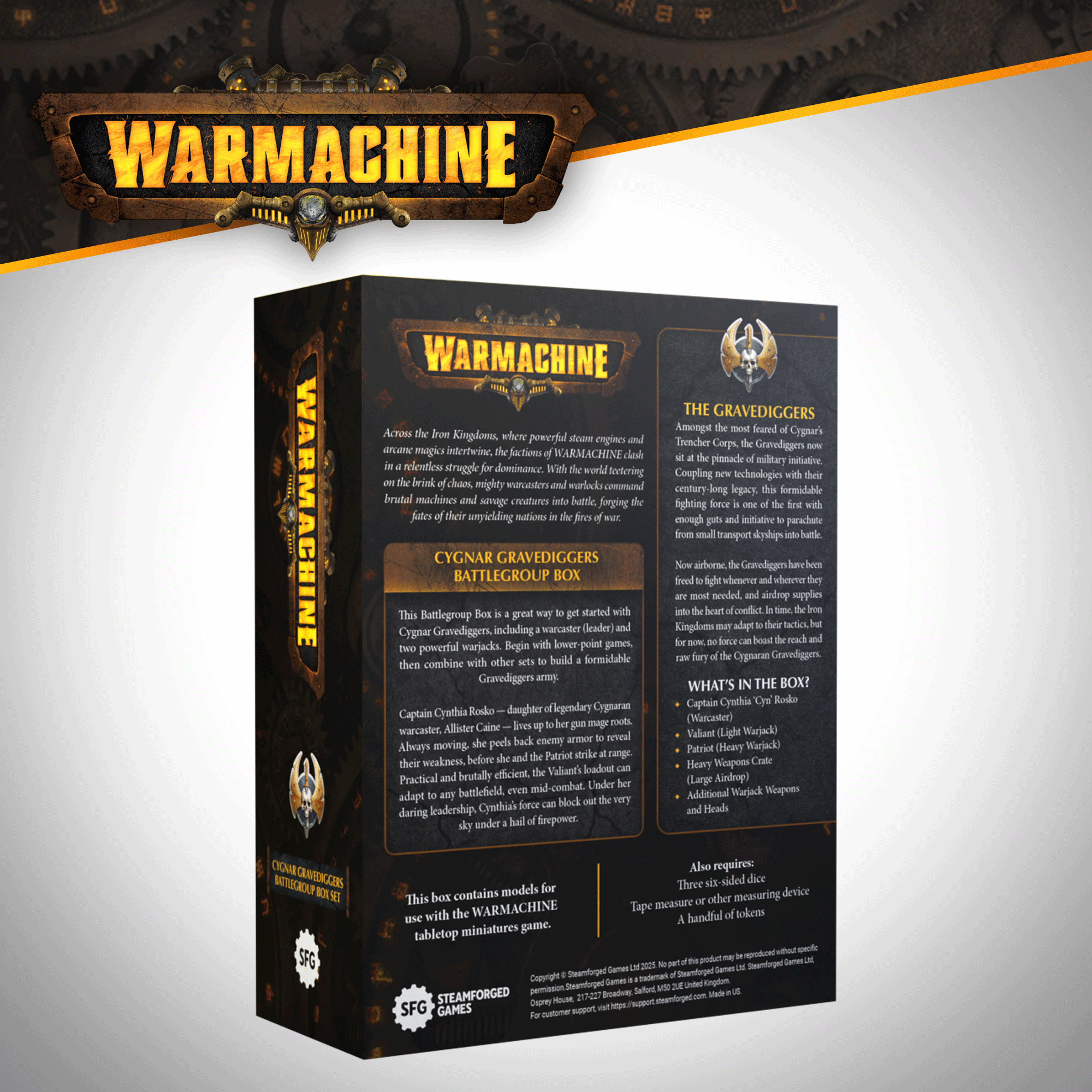 Warmachine: Cygnar Gravediggers Battlegroup Box - Steamforged Games