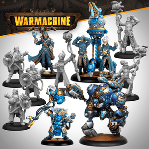 Warmachine: Cygnar Storm Forge Command Cadre - Steamforged Games