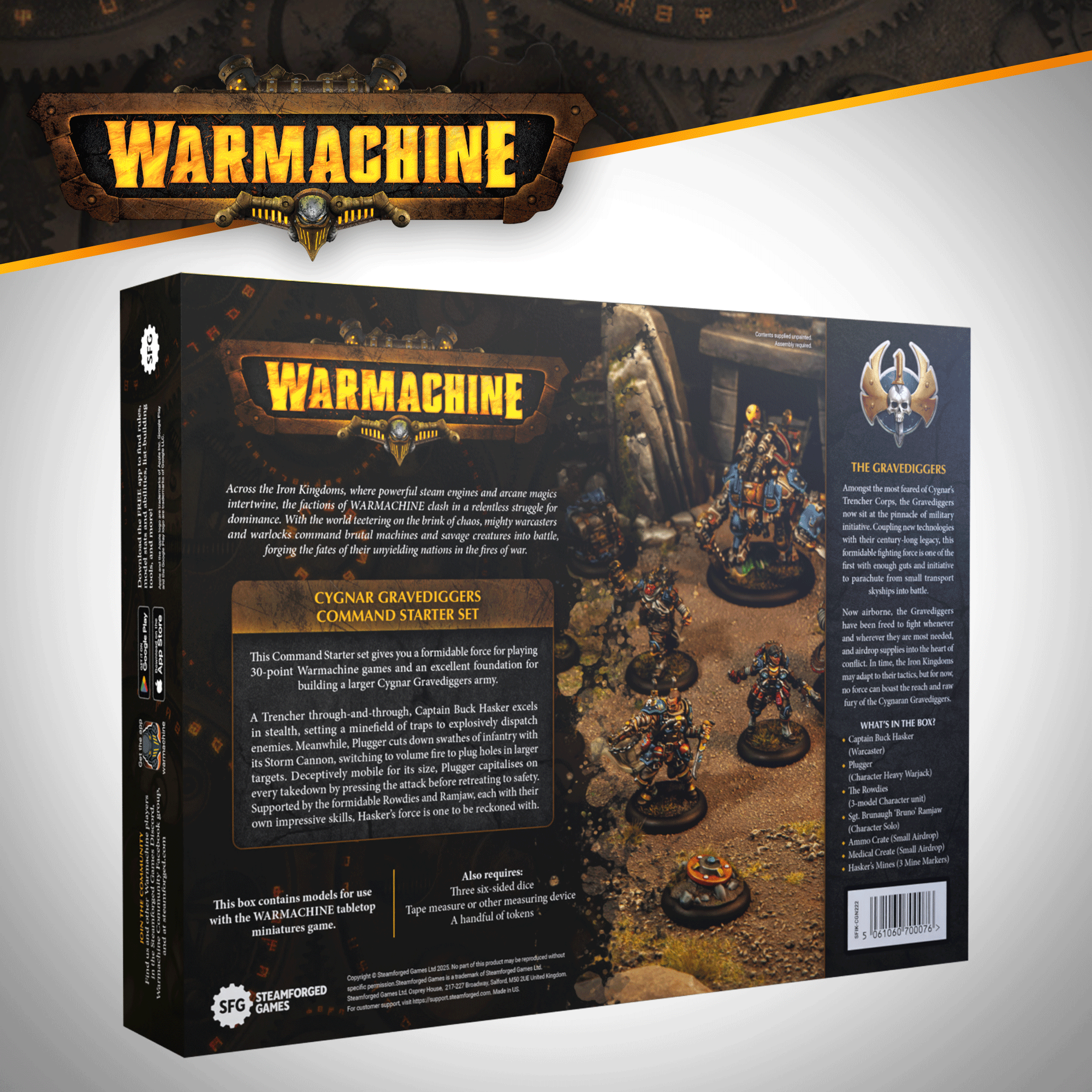 Warmachine: Cygnar Gravediggers Command Starter - Steamforged Games