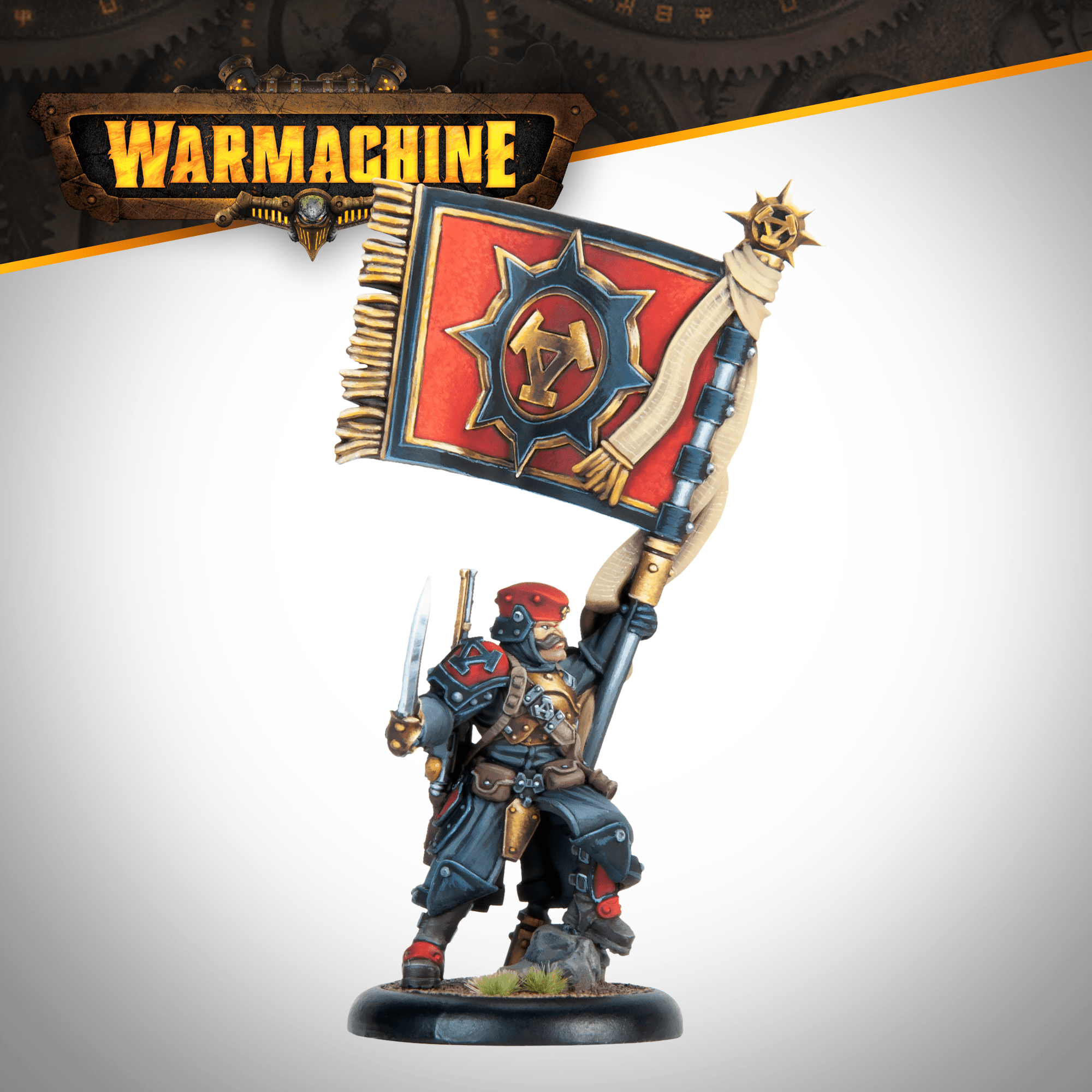 Warmachine: Winter Korps Standard Bearer - Steamforged Games