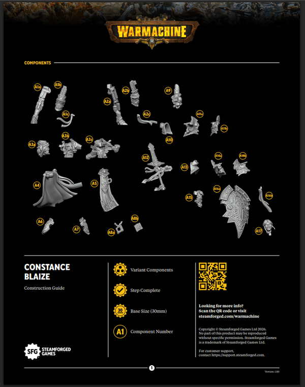 Warmachine: Constance Blaize & Gallant Build Instructions